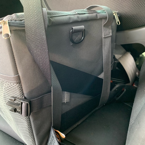 Car Seat Organizer for Kids! Zipper Lid, Cup Holders, and Seat Belt Attachments - Picture 6 of 8